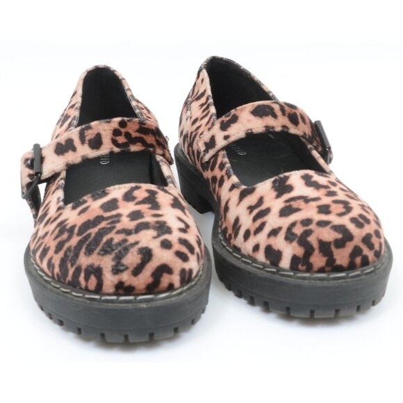 Torrid Leopard Print Fuzzy Mary Jane Flat Size 8 WIDE Width Chunky Lug Sole - Picture 3 of 7
